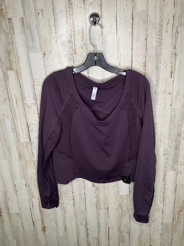 Deal Alert Purple Athletic Top Long Sleeve Crewneck Athleta, Size 1x