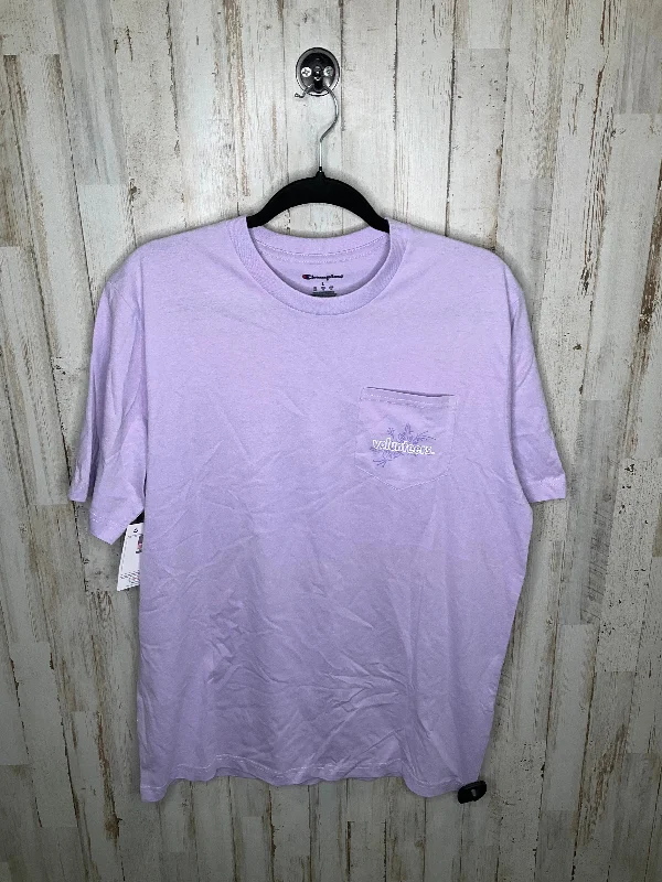 Don't Miss Purple Athletic Top Short Sleeve Champion, Size L