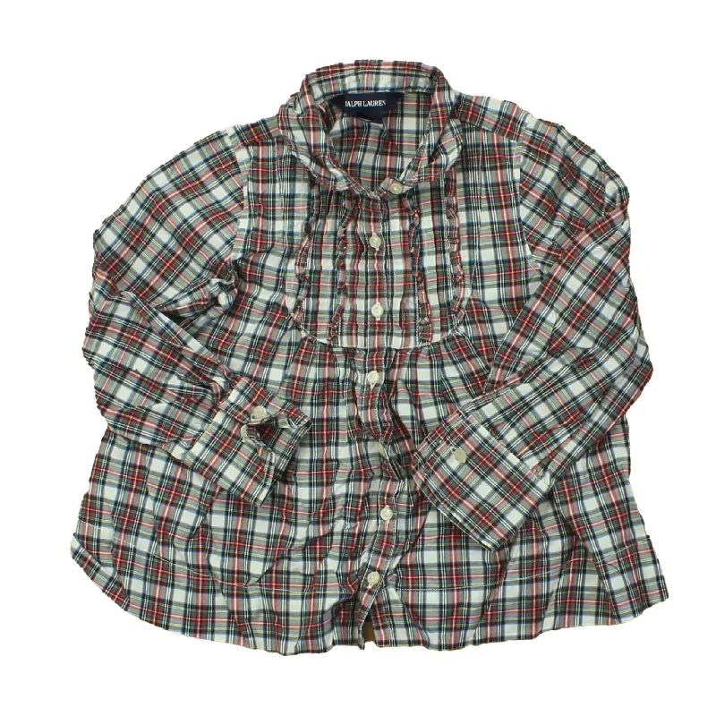 Epic Deals Ralph Lauren Girls Red | Black | Plaid Blouse