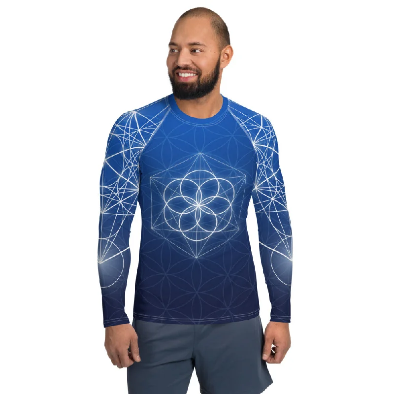 Online Exclusive Peter Lee Thomas Sacred Geo Blue Men's Rash Guard