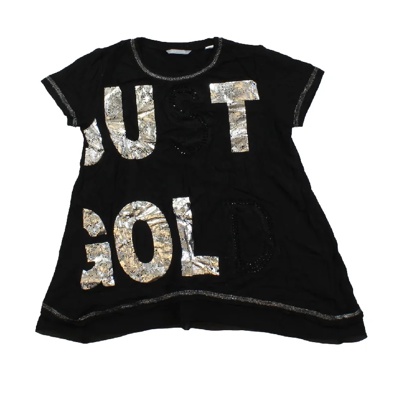 Mega Sale Sarabanda Girls Black | Silver T-Shirt