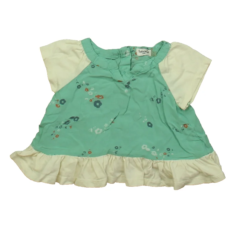 Deal Dash Splendid Girls Ivory | Green Blouse