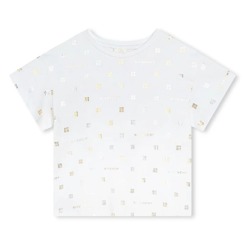 Price Rollback White All Over Logo Print T-Shirt
