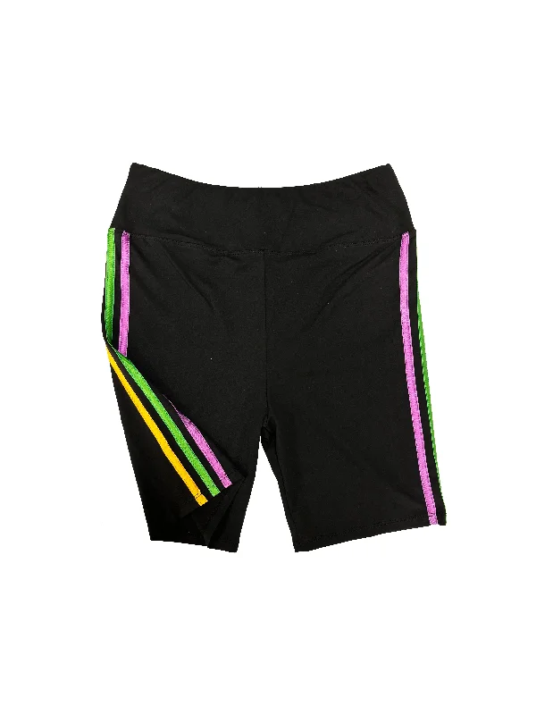 Adult Spandex 3-Stripe Black Bicycle Shorts