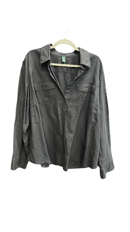 Take Advantage Blouse Long Sleeve By Lauren By Ralph Lauren In Black, Size: 2x