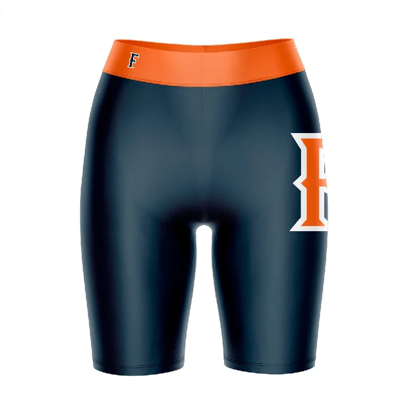 Fantastic Deals Cal State Fullerton Titans Game Day Logo on Thigh and Waistband Navy and Orange Womens Bike Shorts by Vive La Fete Fantastic Deals Cal State Fullerton Titans Game Day Logo on Thigh and Waistband Navy and Orange Womens Bike Shorts by Vive La Fete