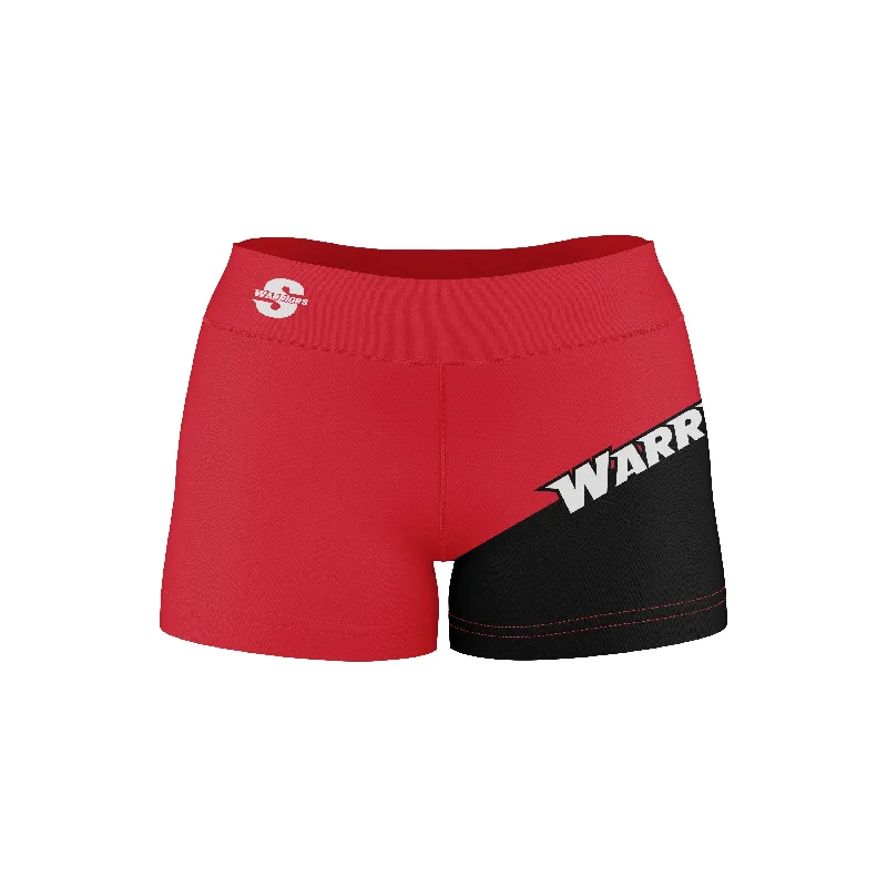 Limited Stock Cal State Stanislaus Warriors Game Day Collegiate Leg Color Block Red Black Optimum Womens Yoga Shorts by Vive La Fete Limited Stock Cal State Stanislaus Warriors Game Day Collegiate Leg Color Block Red Black Optimum Womens Yoga Shorts by Vive La Fete