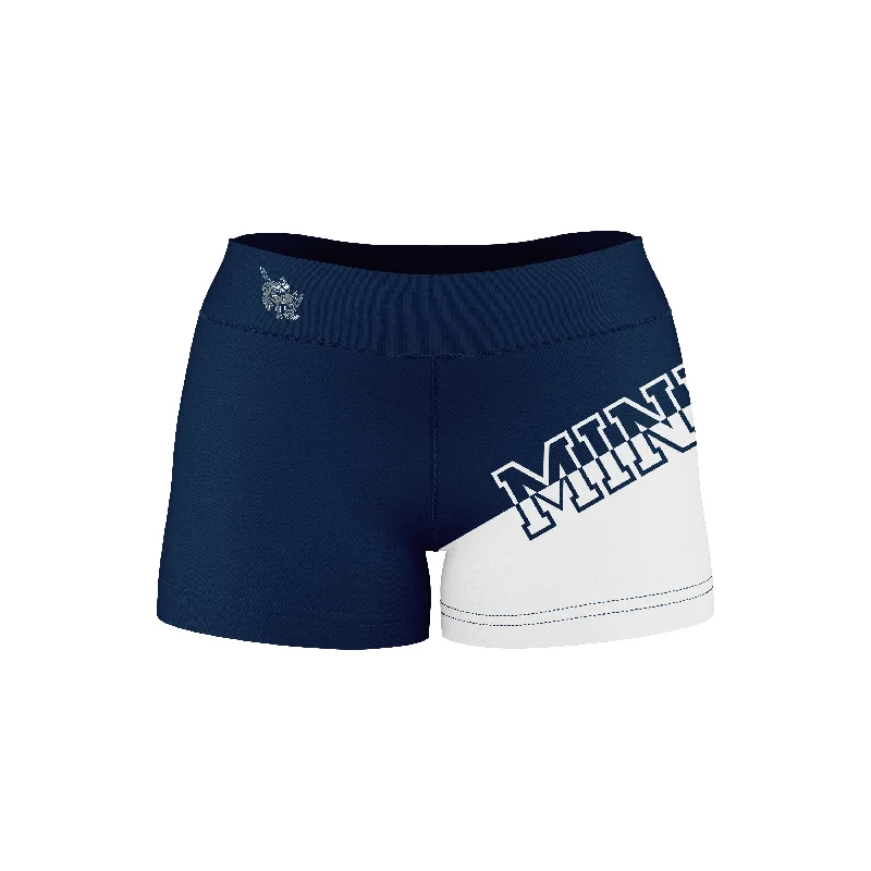 Deal of the Day Colorado School of Mines Orediggers Game Day Collegiate Leg Color Block Navy White Optimum Womens Yoga Shorts by Vive La Fete Deal of the Day Colorado School of Mines Orediggers Game Day Collegiate Leg Color Block Navy White Optimum Womens Yoga Shorts by Vive La Fete