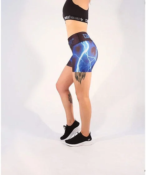 Mega Sale Combat Dollies Blue Lightning Fitness Shorts