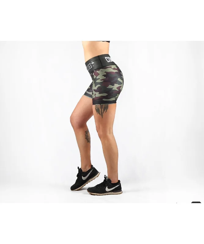 Limited Quantity Combat Dollies Caged Camo Fitness Shorts
