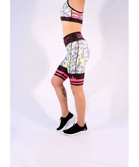 Special Savings Combat Dollies Neon Camo Duo Midi Shorts