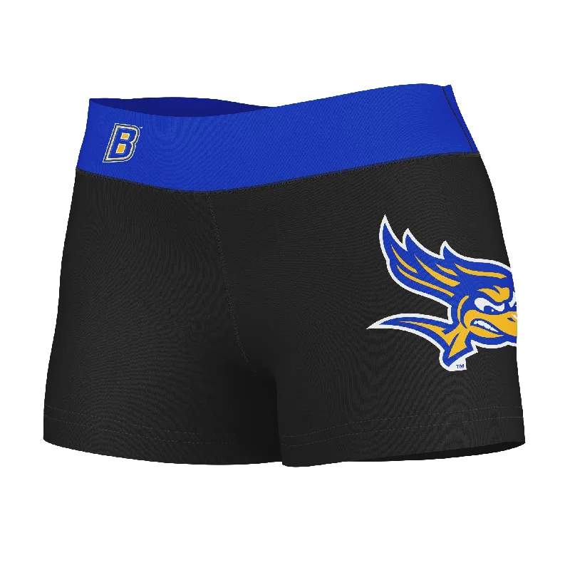 Super Sale CSU Bakersfield Roadrunners Logo on Thigh & Waistband Black & Blue Womens Yoga Booty Workout Shorts by Vive La Fete Super Sale CSU Bakersfield Roadrunners Logo on Thigh & Waistband Black & Blue Womens Yoga Booty Workout Shorts by Vive La Fete