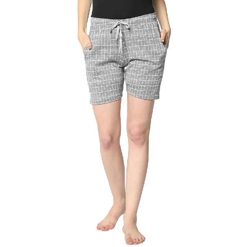 Vimal Jonney Grey Shorts For Women's