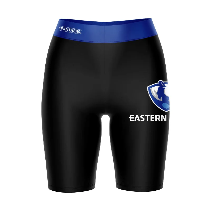 Must-Have Deals Eastern Illinois Panthers EIU Game Day Logo on Thigh and Waistband Black and Blue Womens Bike Shorts by Vive La Fete Must-Have Deals Eastern Illinois Panthers EIU Game Day Logo on Thigh and Waistband Black and Blue Womens Bike Shorts by Vive La Fete