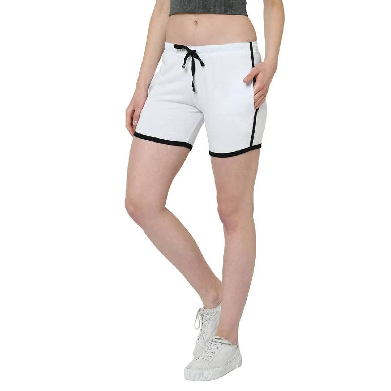 Vimal Jonney White Color Shorts For Women