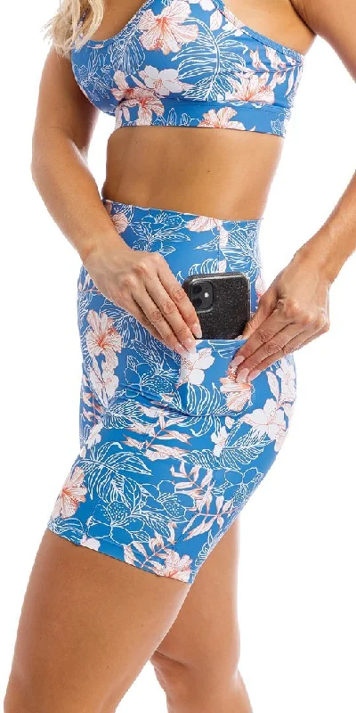 Sale Event Hibiscus Kiss Midi Shorts with Pockets