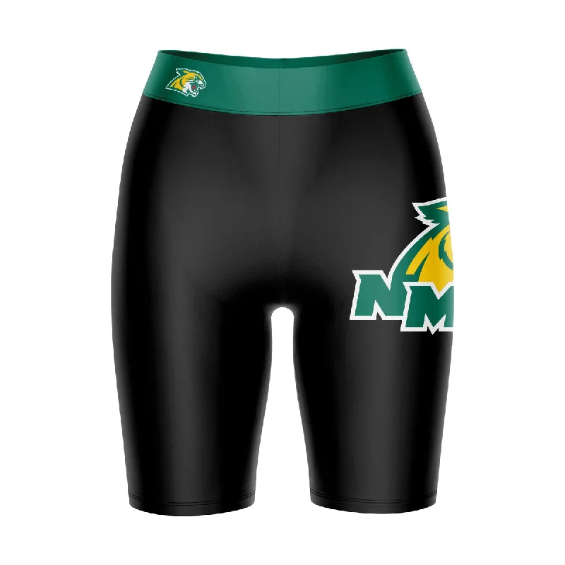Massive Deals Northern Michigan Wildcats Game Day Logo on Thigh and Waistband Black and Green Womens Bike Shorts by Vive La Fete Massive Deals Northern Michigan Wildcats Game Day Logo on Thigh and Waistband Black and Green Womens Bike Shorts by Vive La Fete