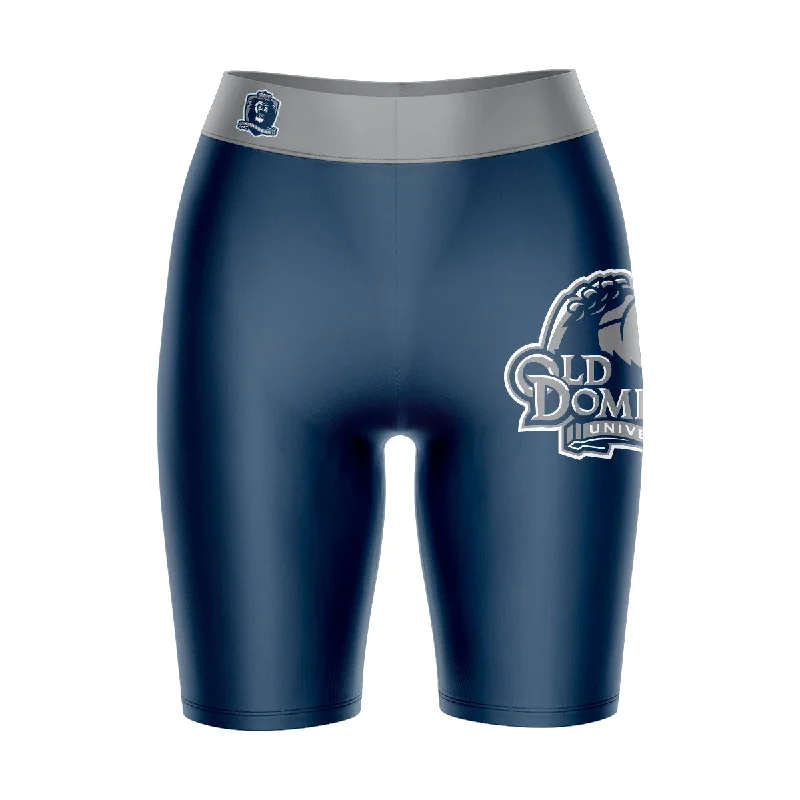 Instant Discount Old Dominion Monarchs Game Day Logo on Thigh and Waistband Blue and Gray Womens Bike Shorts by Vive La Fete Instant Discount Old Dominion Monarchs Game Day Logo on Thigh and Waistband Blue and Gray Womens Bike Shorts by Vive La Fete