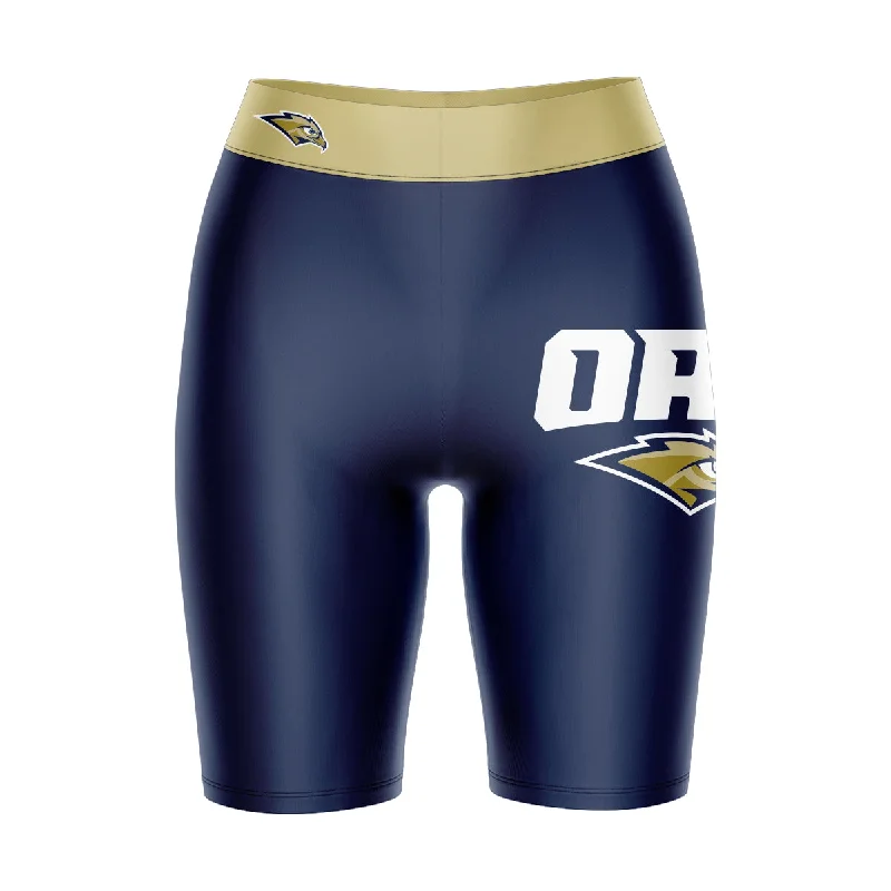 New Deals Oral Roberts Golden Eagles Game Day Logo on Thigh and Waistband Navy and Gold Womens Bike Shorts by Vive La Fete New Deals Oral Roberts Golden Eagles Game Day Logo on Thigh and Waistband Navy and Gold Womens Bike Shorts by Vive La Fete