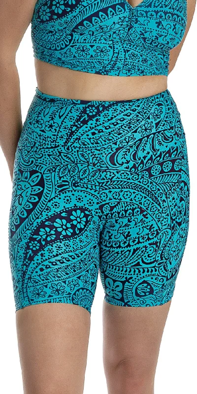 Super Bargain Paisley Tide Eco Midi Shorts with Pockets