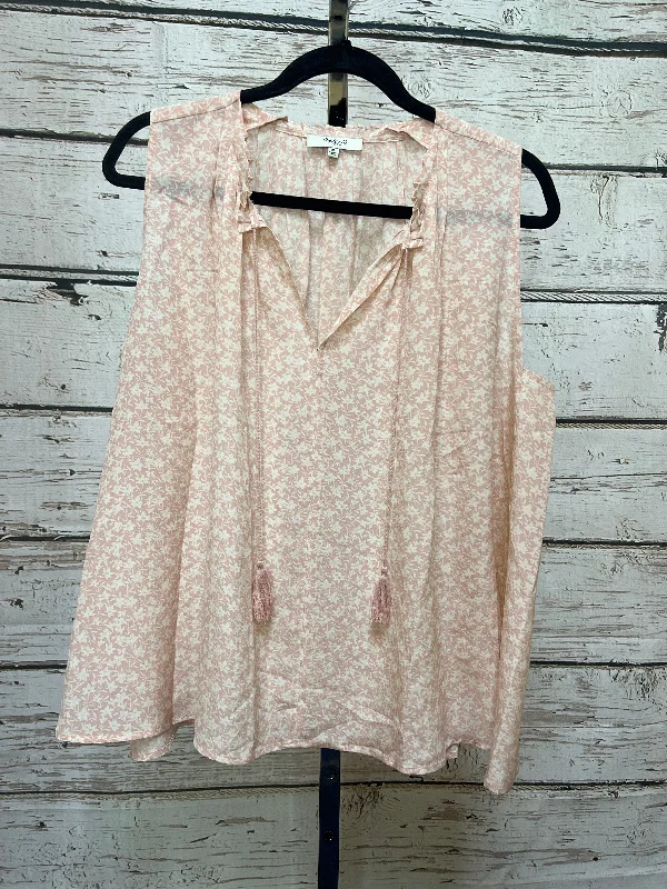 Don't Miss Pink & White Blouse Sleeveless Madewell, Size M