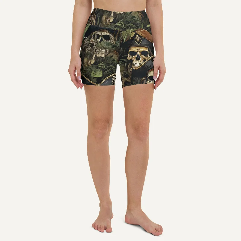 Pirate Skulls High-Waisted Shorts