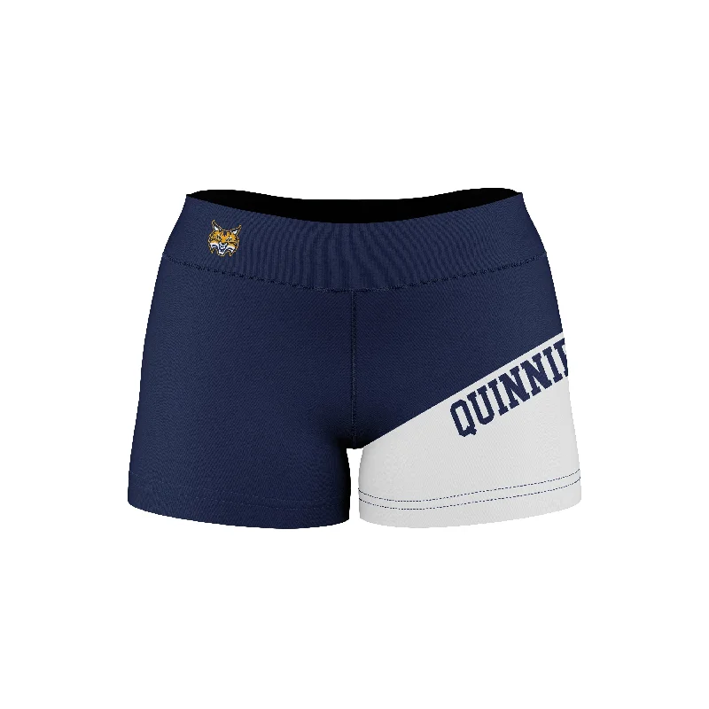 Buy More, Save More Quinnipiac University Bobcats Game Day Collegiate Leg Color Block Navy White Optimum Womens Yoga Shorts by Vive La Fete Buy More, Save More Quinnipiac University Bobcats Game Day Collegiate Leg Color Block Navy White Optimum Womens Yoga Shorts by Vive La Fete