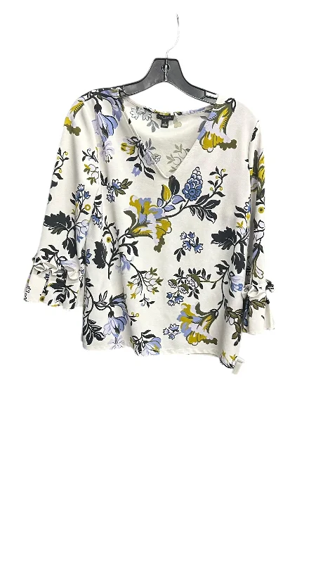 Warehouse Sale Top Long Sleeve By Ann Taylor In Floral Print, Size: M