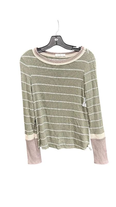 YEAR-End Sale Top Long Sleeve By Ces Femme In Striped Pattern, Size: S