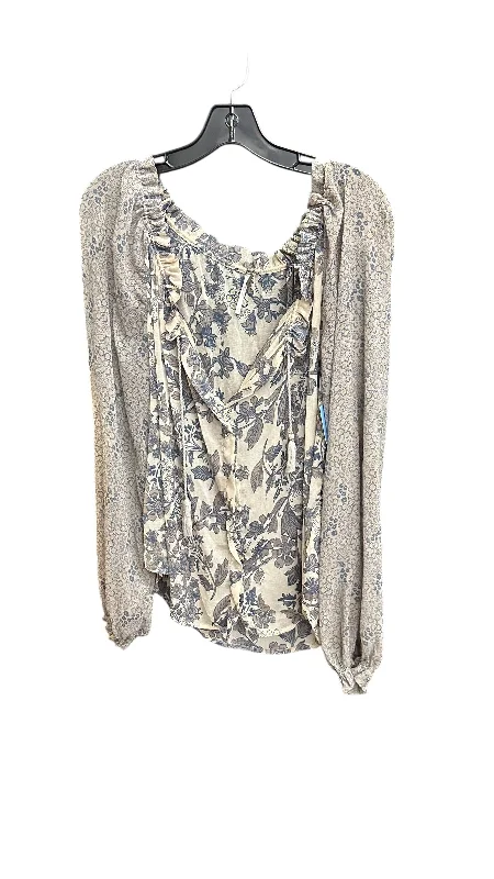 Factory Direct Sale Top Long Sleeve By Free People In Floral Print, Size: Xs