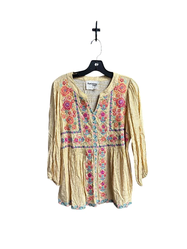 Can't Miss Top Long Sleeve By Savanna Jane In Yellow, Size: S