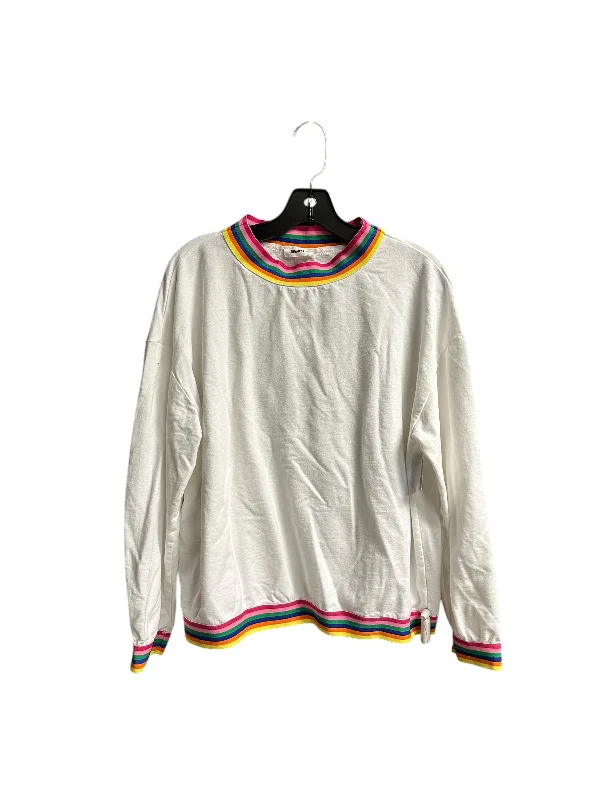 Steals and Deals Top Long Sleeve By Sugar Lips In White, Size: L