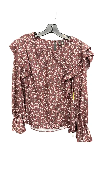 Huge Savings Top Long Sleeve By Versona In Floral Print, Size: L