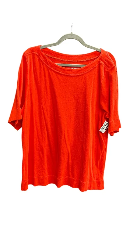 Steals and Deals Top Short Sleeve Basic By Chicos In Red, Size: Xl