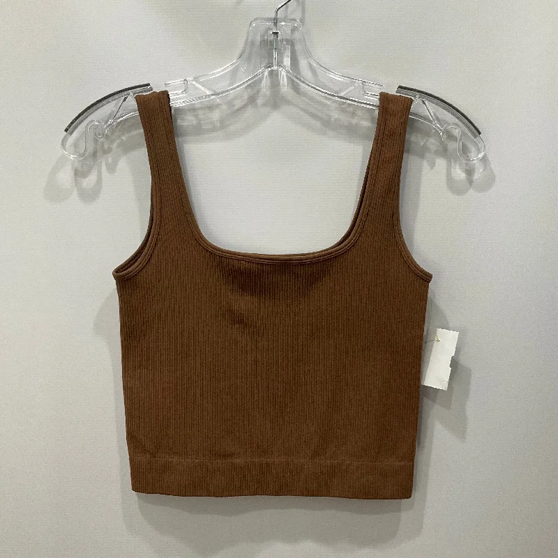 Great Deals Top Sleeveless Basic In Brown, Size: M