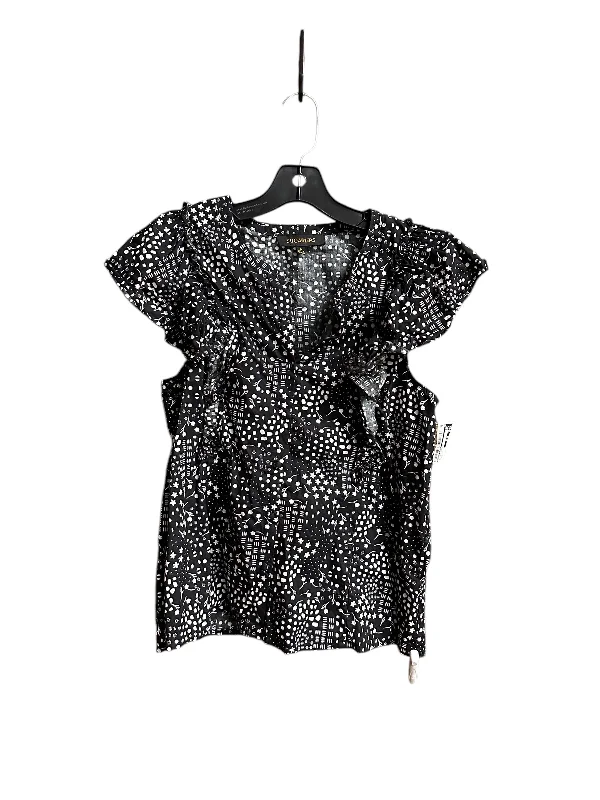 Overstock Top Sleeveless By Sugar Lips In Black & White, Size: S