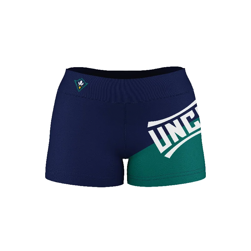 Limited Time UNC Wilmington Seahawks UNCW Game Day Collegiate Leg Color Block Blue Teal Optimum Womens Yoga Shorts by Vive La Fete Limited Time UNC Wilmington Seahawks UNCW Game Day Collegiate Leg Color Block Blue Teal Optimum Womens Yoga Shorts by Vive La Fete