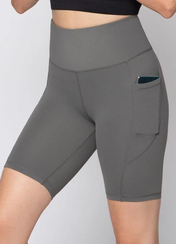 Limited Availability Viridian Green Bike Shorts with Phone Pockets