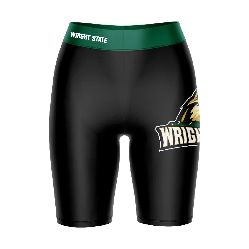 Special Promotion Wright State Raiders Game Day Logo on Thigh and Waistband Black and Green Womens Bike Shorts by Vive La Fete Special Promotion Wright State Raiders Game Day Logo on Thigh and Waistband Black and Green Womens Bike Shorts by Vive La Fete