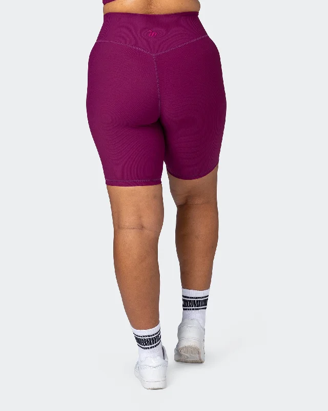 Instant Discount Zero Rise Rib Referee Length Shorts - Huckleberry